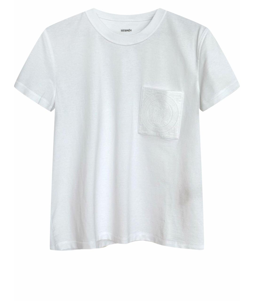 HERMES PRE-OWNED Белая хлопковая футболка, фото 1
