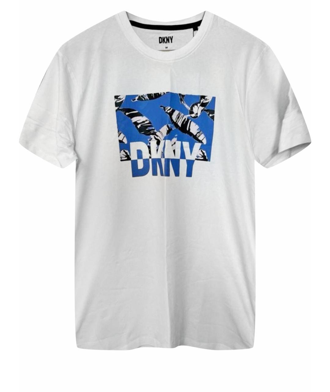 DKNY Белая хлопковая футболка, фото 1