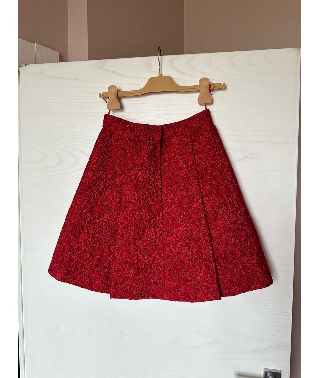 DOLCE&GABBANA Красная полиэстеровая юбка мини, фото 2