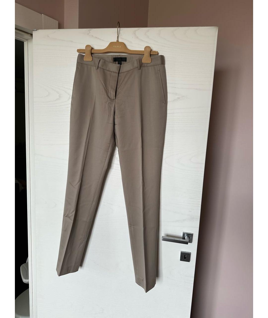 BURBERRY Бежевые прямые брюки, фото 4