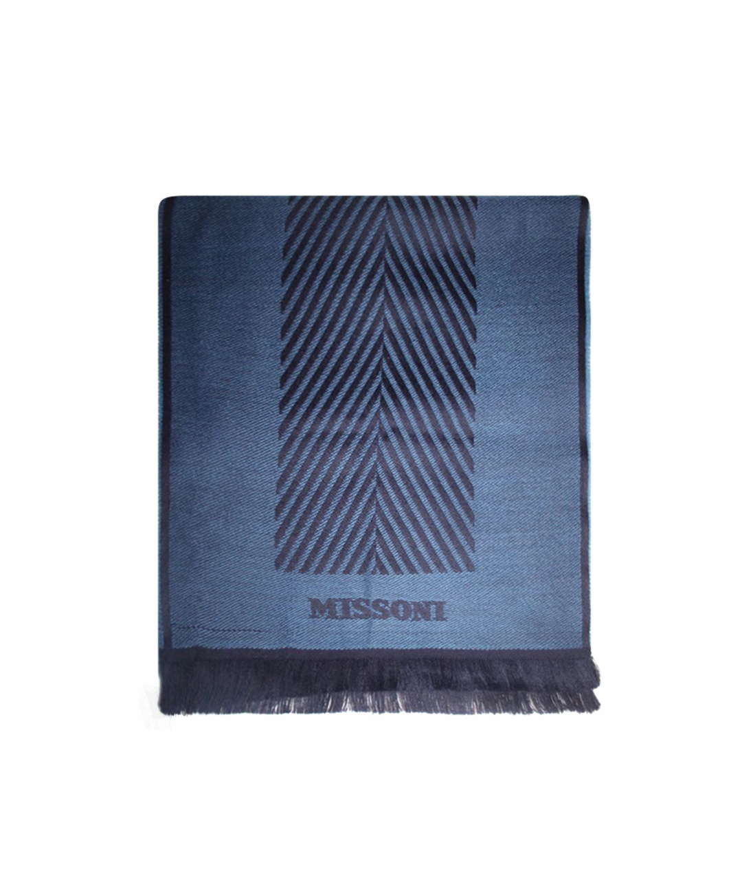 MISSONI Синий шерстяной шарф, фото 1