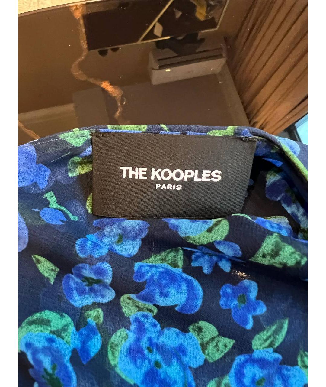 THE KOOPLES Темно-синее шелковое повседневное платье, фото 5