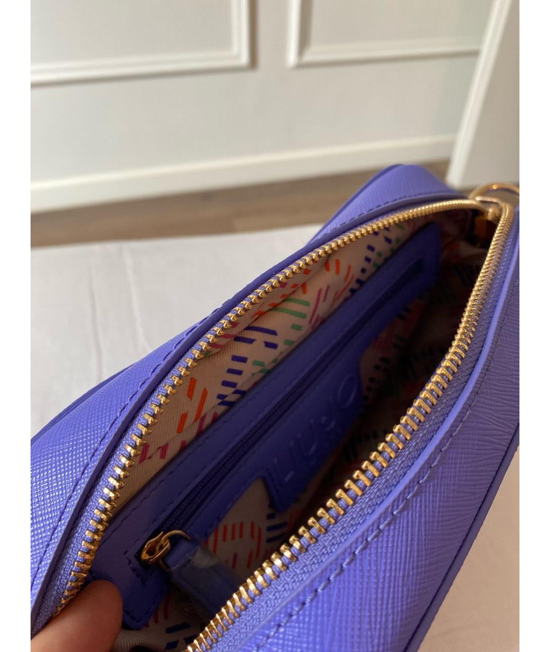 LIU JO Фиолетовая сумка через плечо из искусственной кожи, фото 3