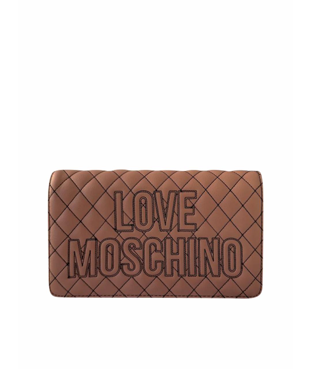 LOVE MOSCHINO Бежевая сумка через плечо из искусственной кожи, фото 1