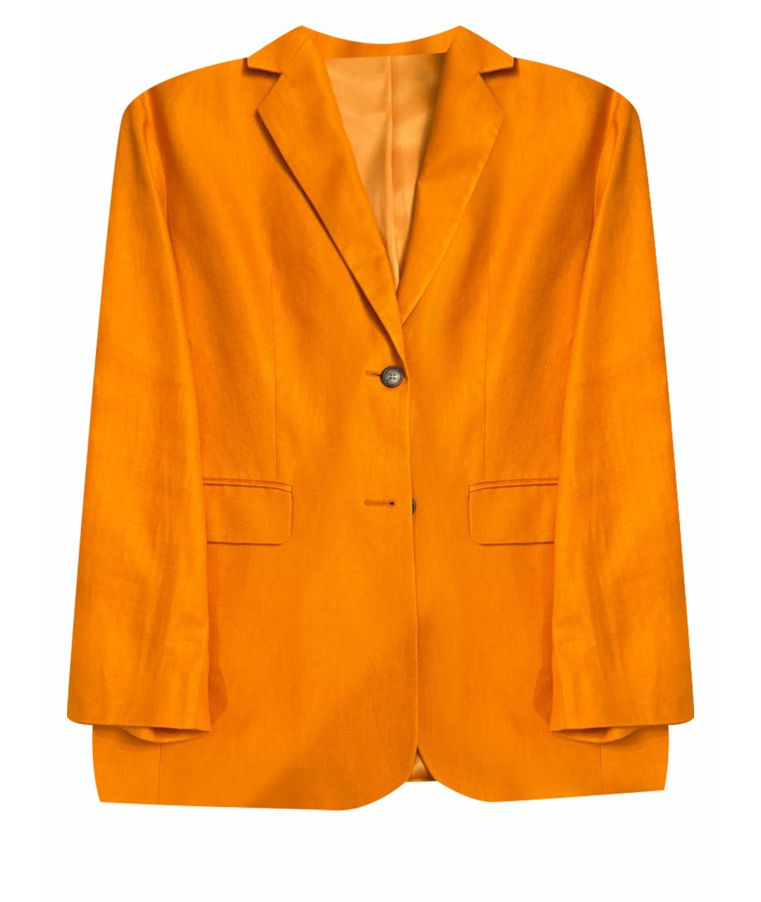 12 STOREEZ Оранжевый льняной жакет/пиджак, фото 1