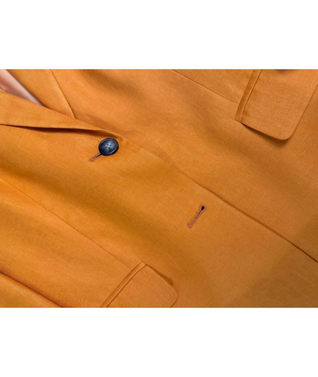 12 STOREEZ Оранжевый льняной жакет/пиджак, фото 7
