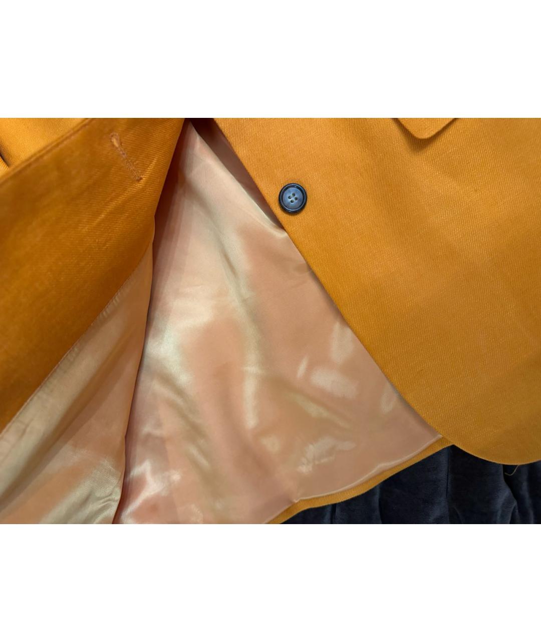 12 STOREEZ Оранжевый льняной жакет/пиджак, фото 8