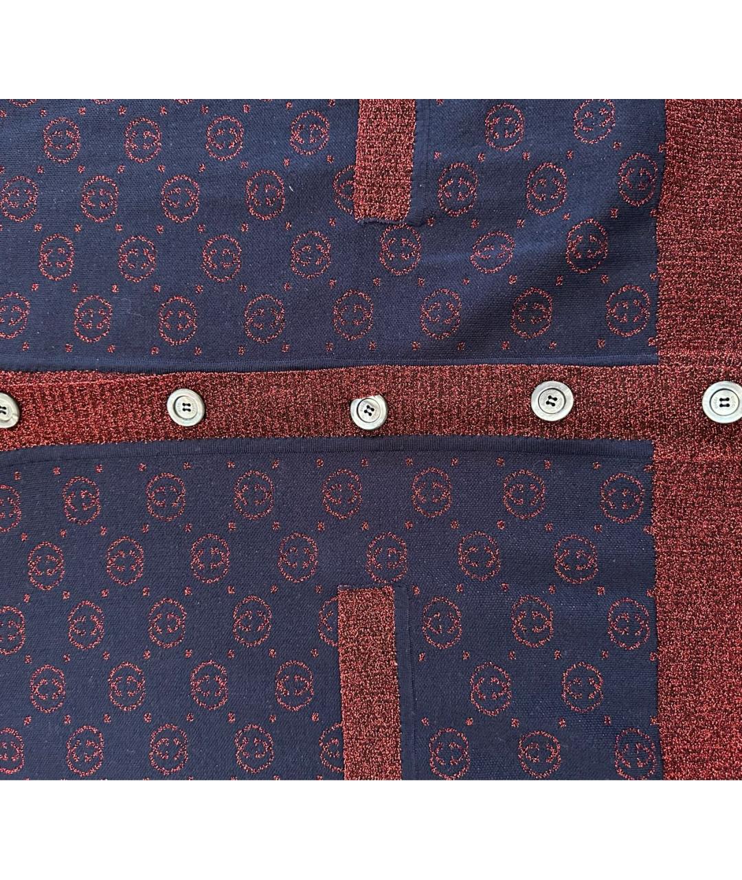 GUCCI Синий шерстяной кардиган, фото 3
