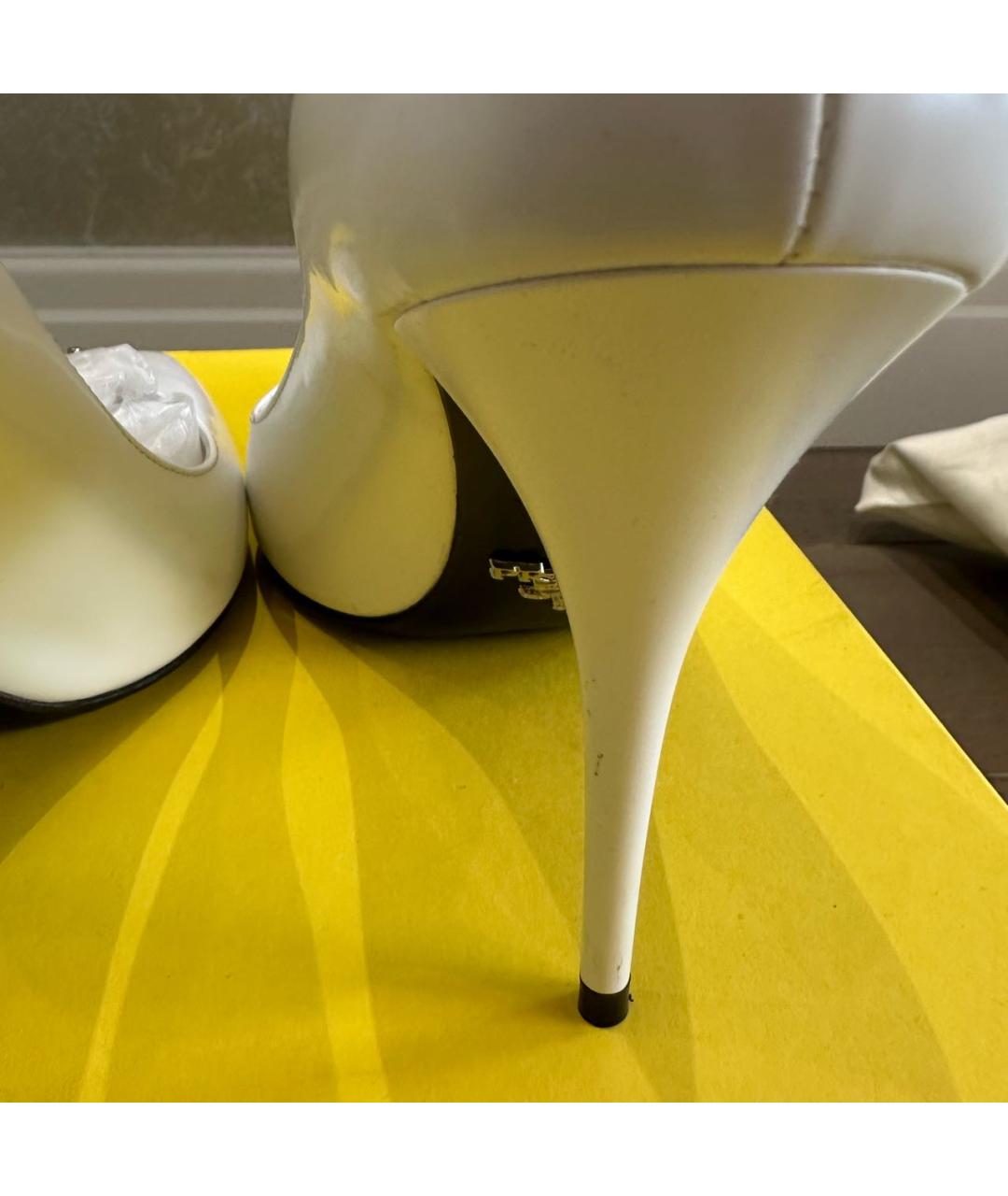 PRADA Белые кожаные туфли, фото 4