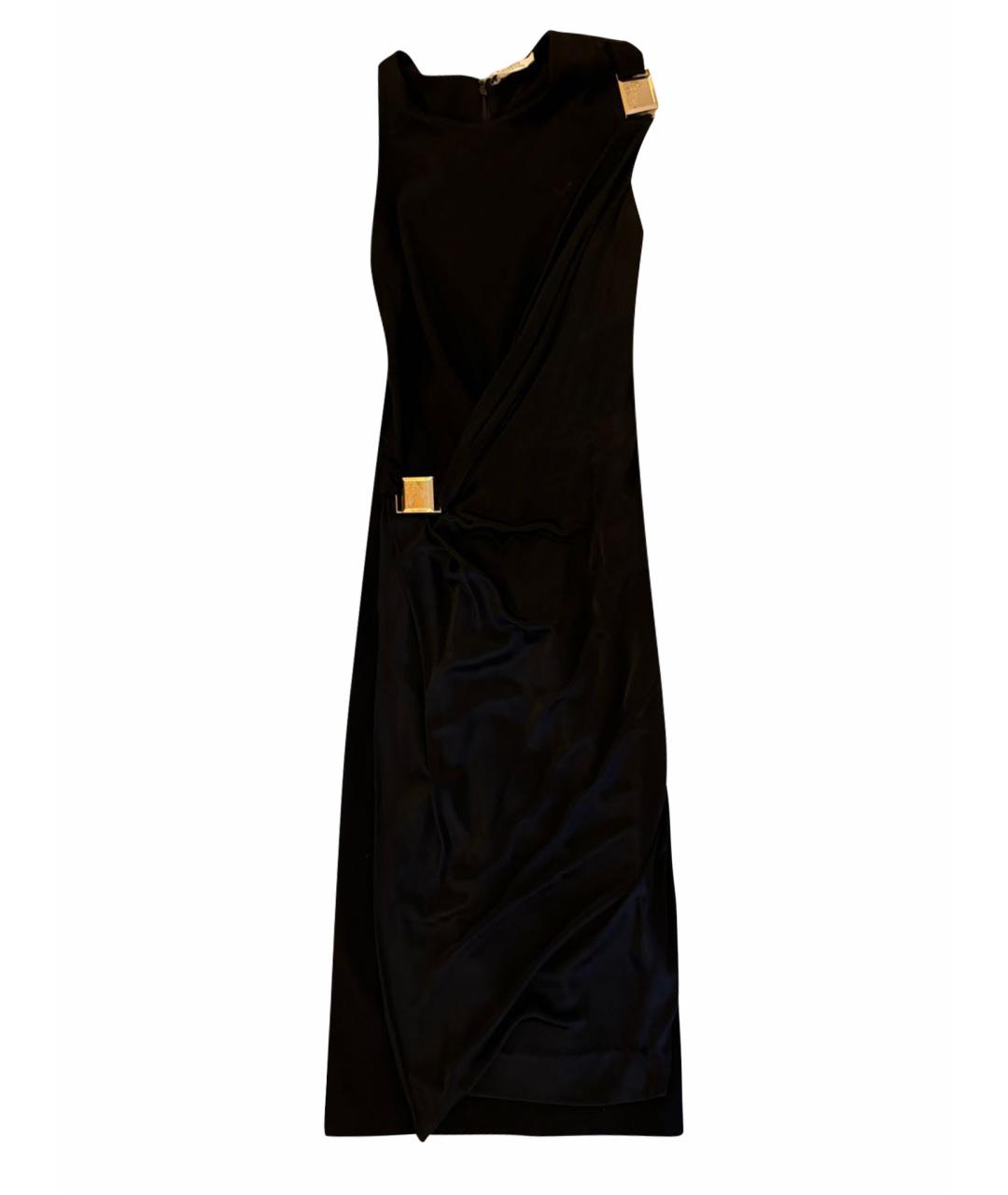VERSACE COLLECTION Черное вискозное вечернее платье, фото 1