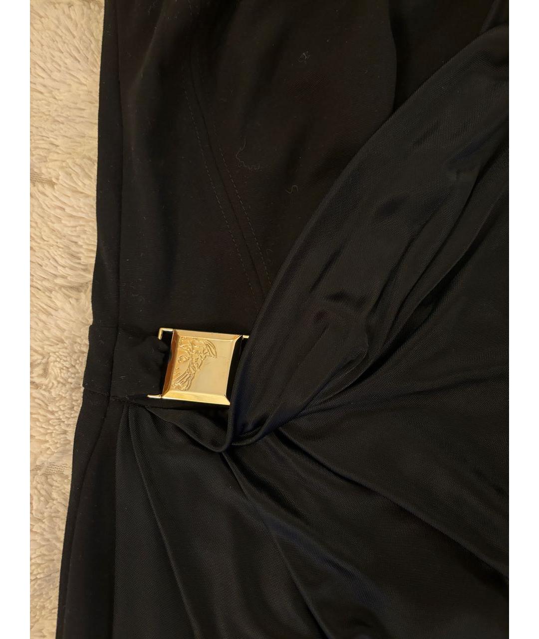 VERSACE COLLECTION Черное вискозное вечернее платье, фото 4