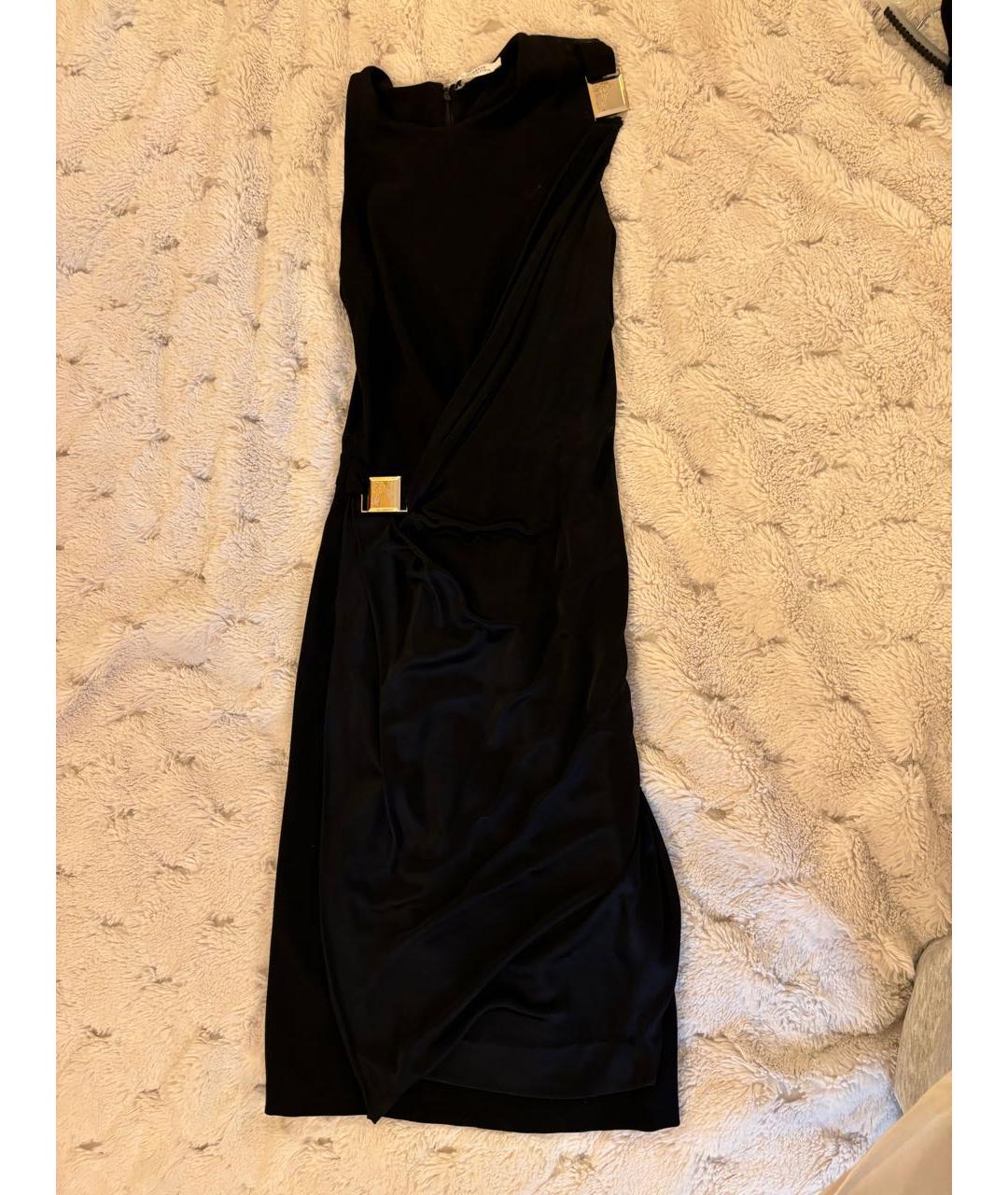VERSACE COLLECTION Черное вискозное вечернее платье, фото 5