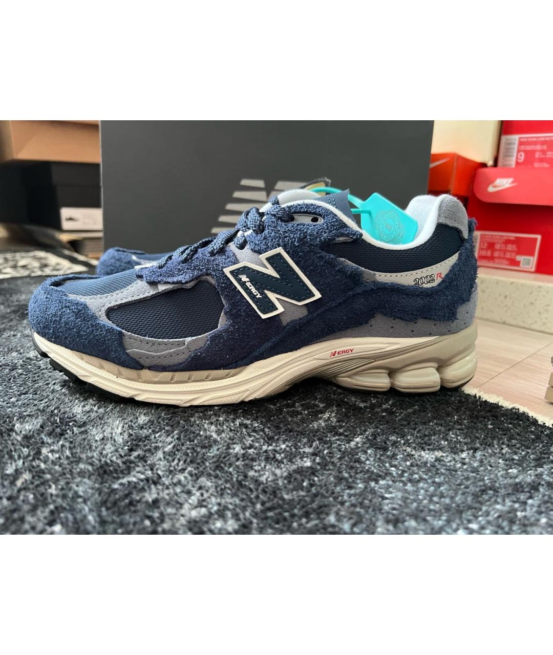 NEW BALANCE Темно-синие замшевые низкие кроссовки / кеды, фото 2