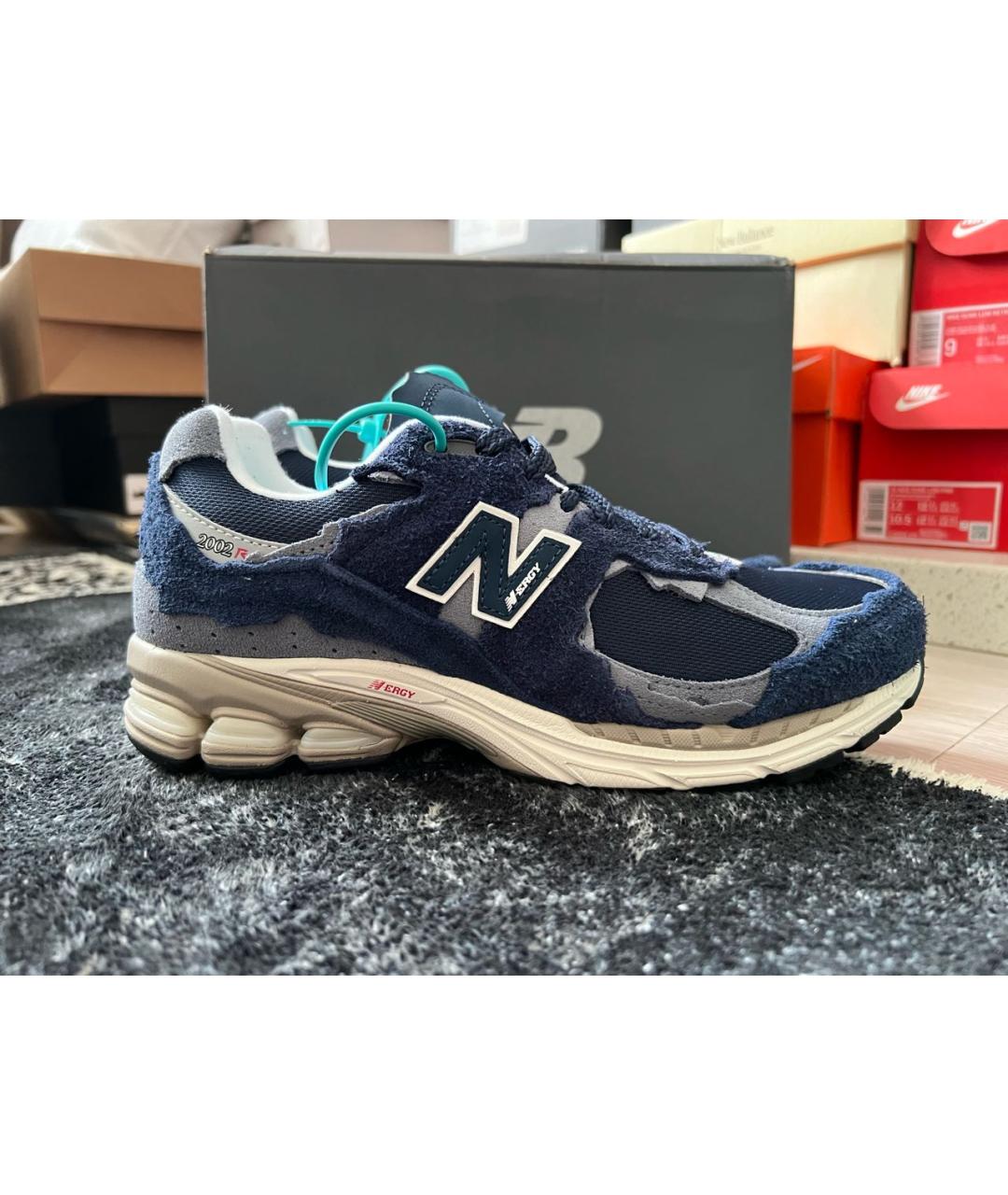 NEW BALANCE Темно-синие замшевые низкие кроссовки / кеды, фото 8