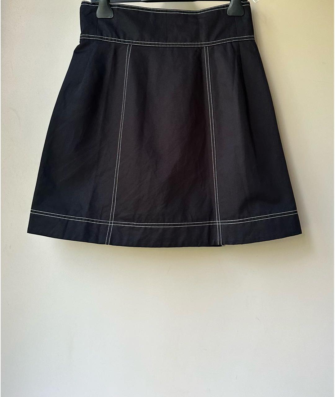 MARNI Черная хлопковая юбка мини, фото 3