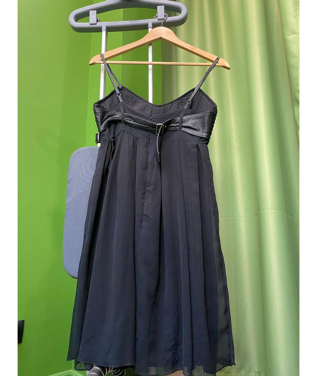 DIESEL Черное полиэстеровое коктейльное платье, фото 2