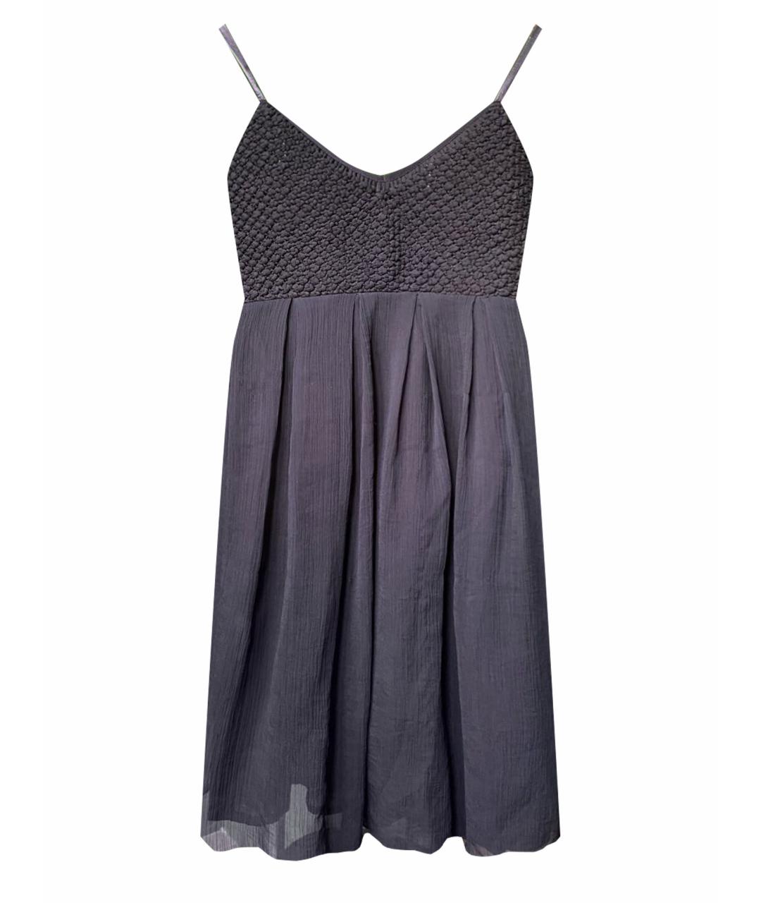 DIESEL Черное полиэстеровое коктейльное платье, фото 1