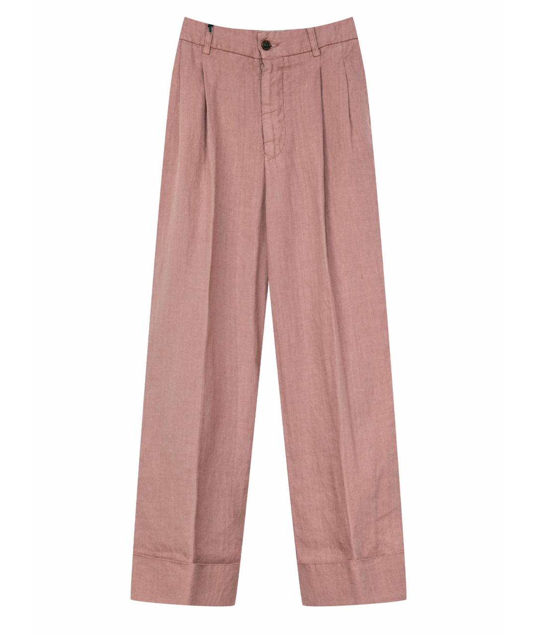 BERWICH Розовые льняные брюки широкие, фото 1