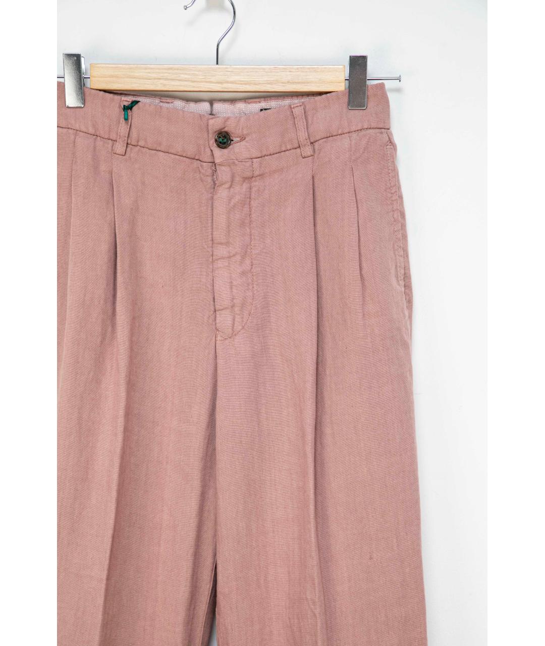 BERWICH Розовые льняные брюки широкие, фото 2
