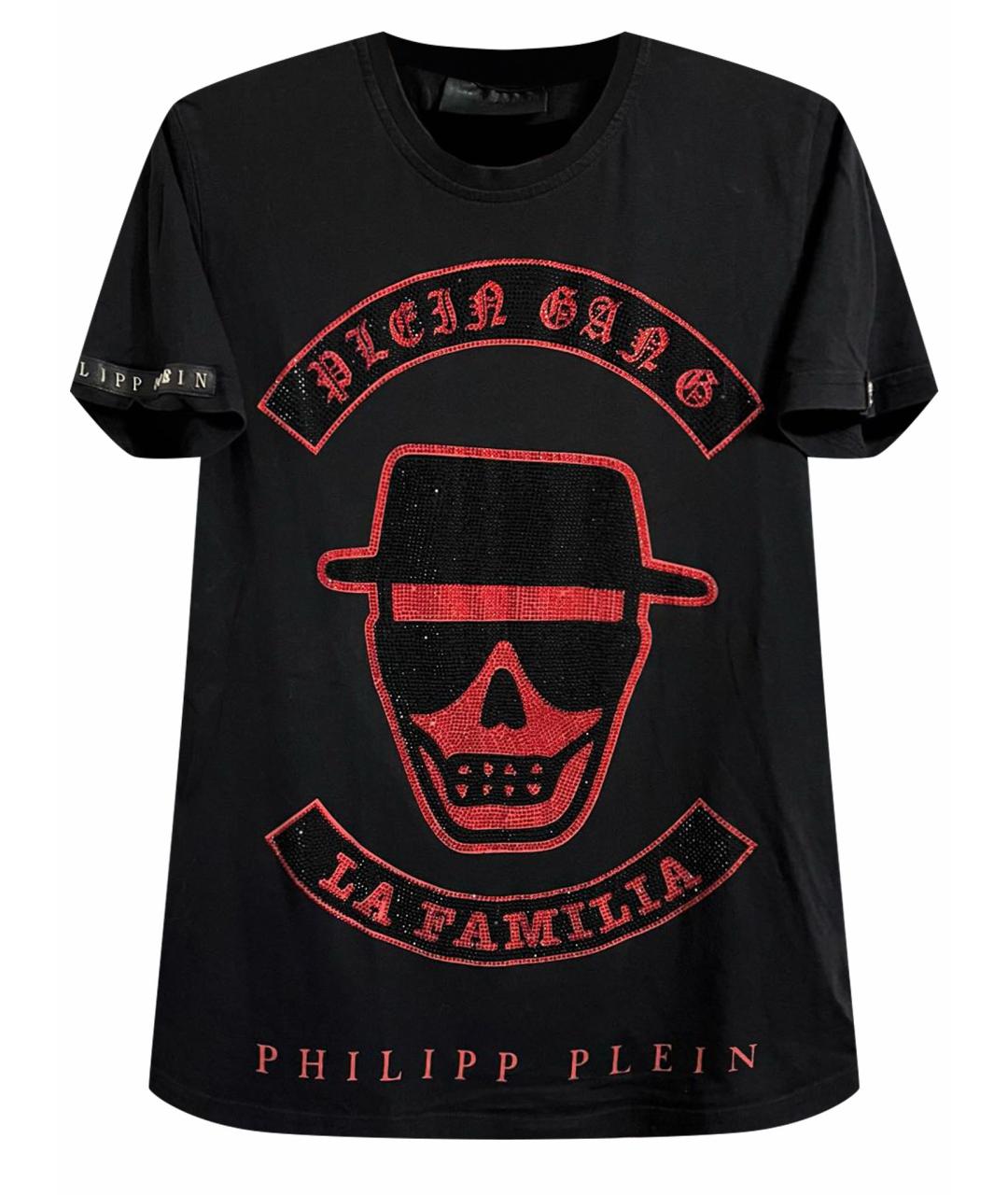 PHILIPP PLEIN Черная хлопковая футболка, фото 1