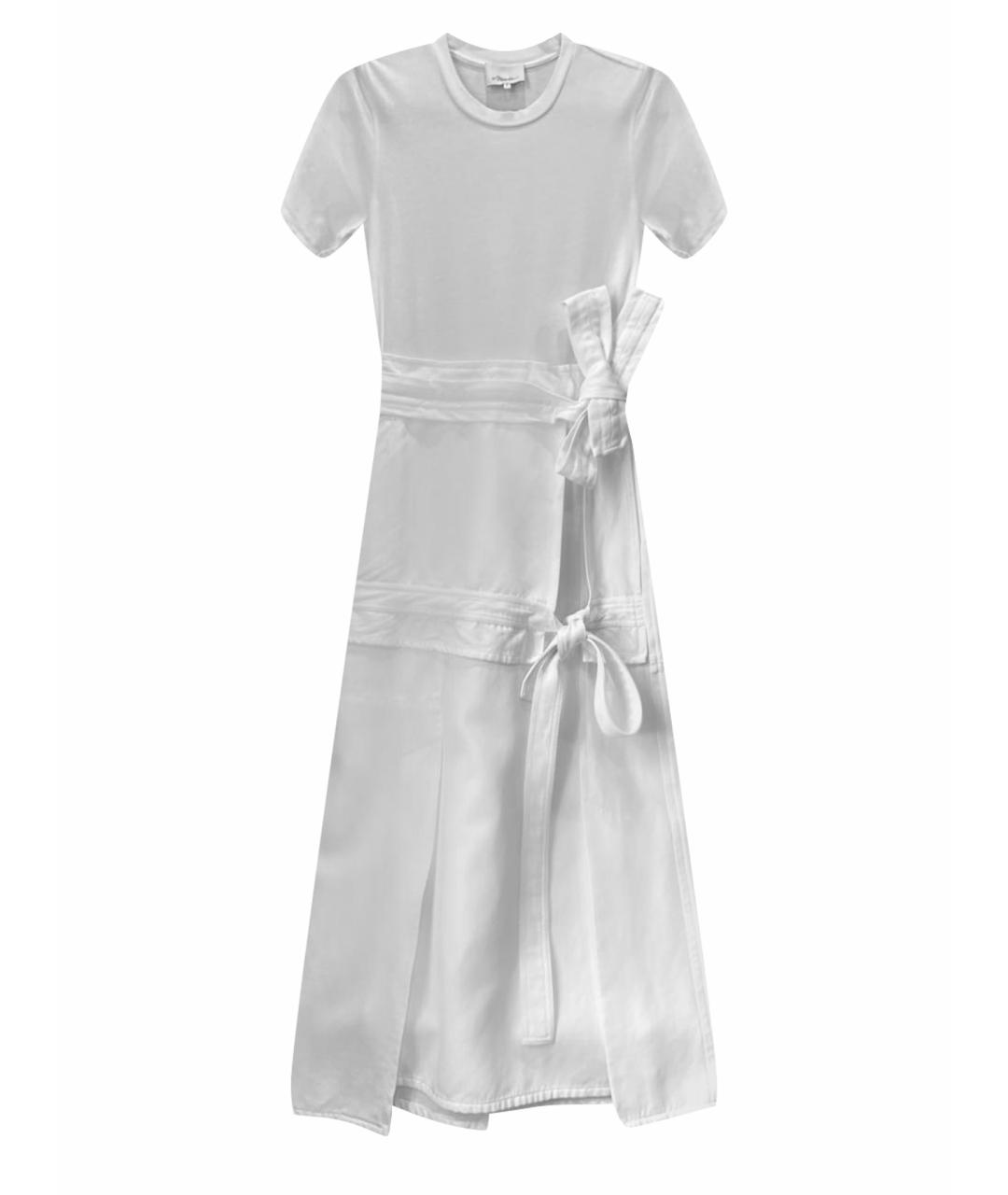 3.1 PHILLIP LIM Белое хлопковое повседневное платье, фото 1