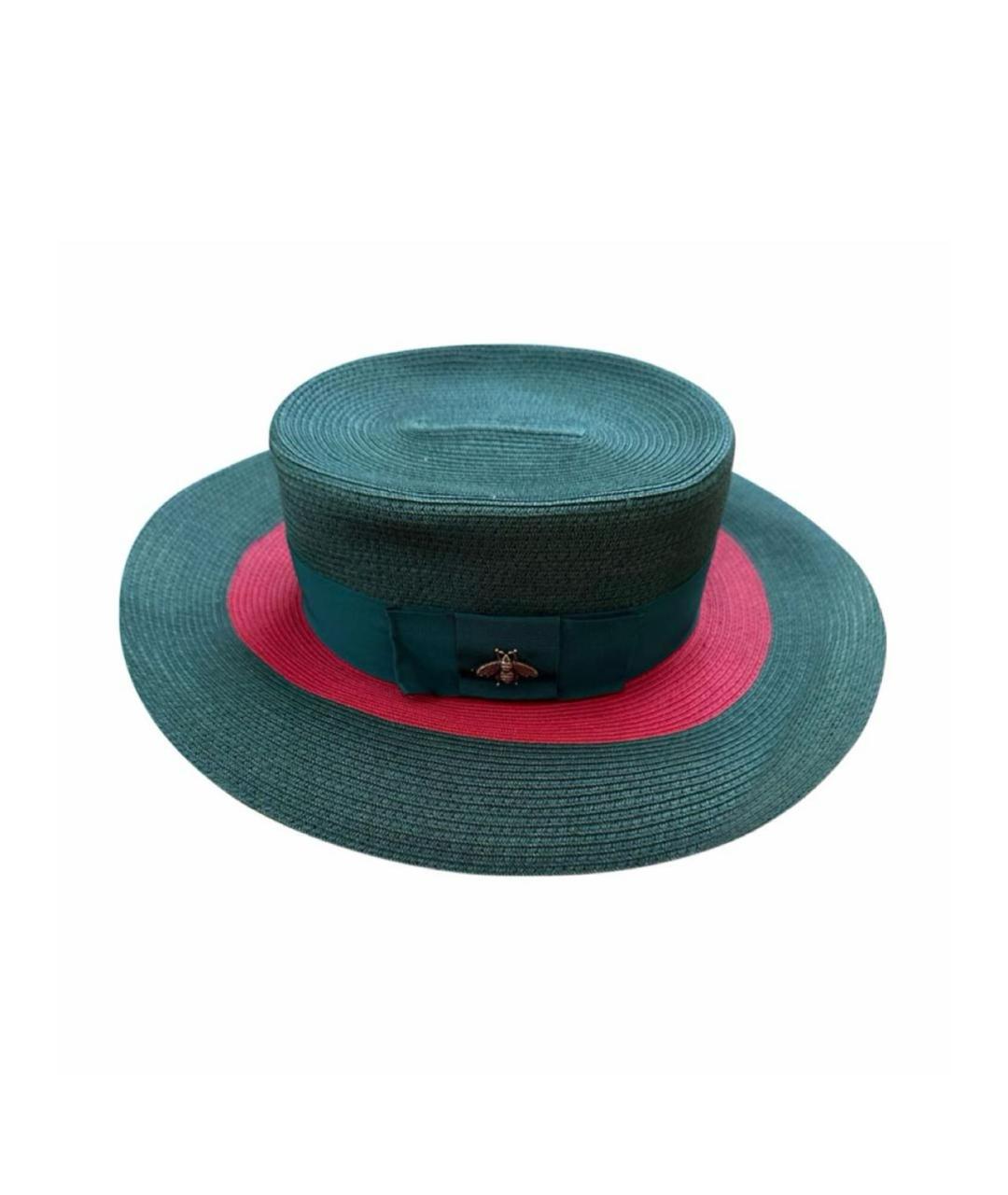GUCCI Зеленая хлопковая шляпа, фото 1