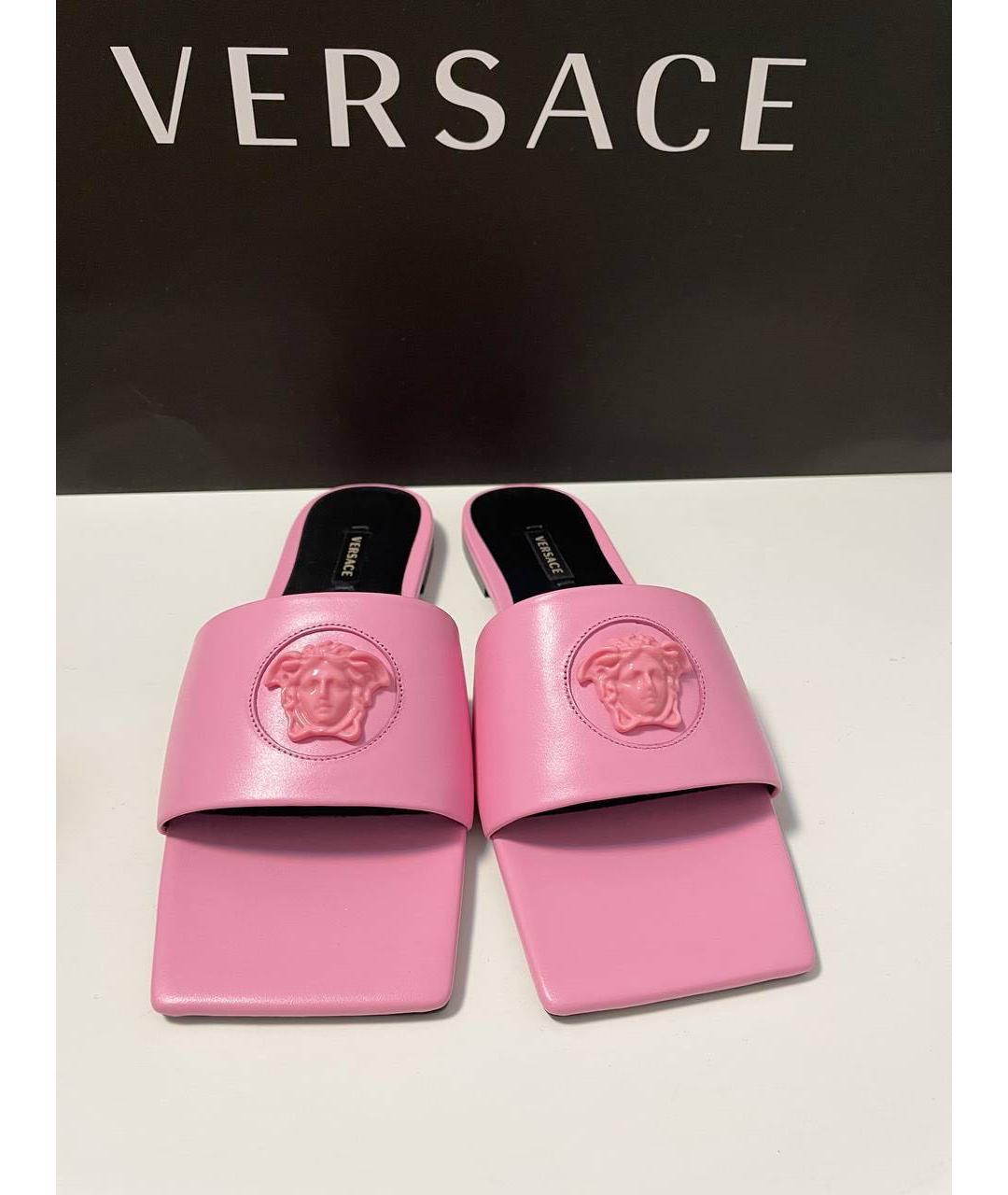 VERSACE Черные шлепанцы, фото 5