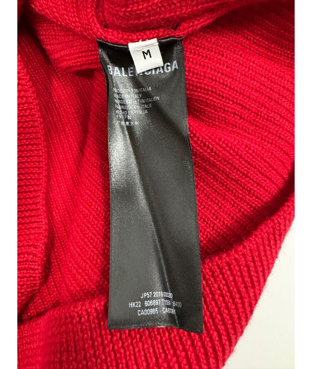 BALENCIAGA Красный шерстяной джемпер / свитер, фото 7