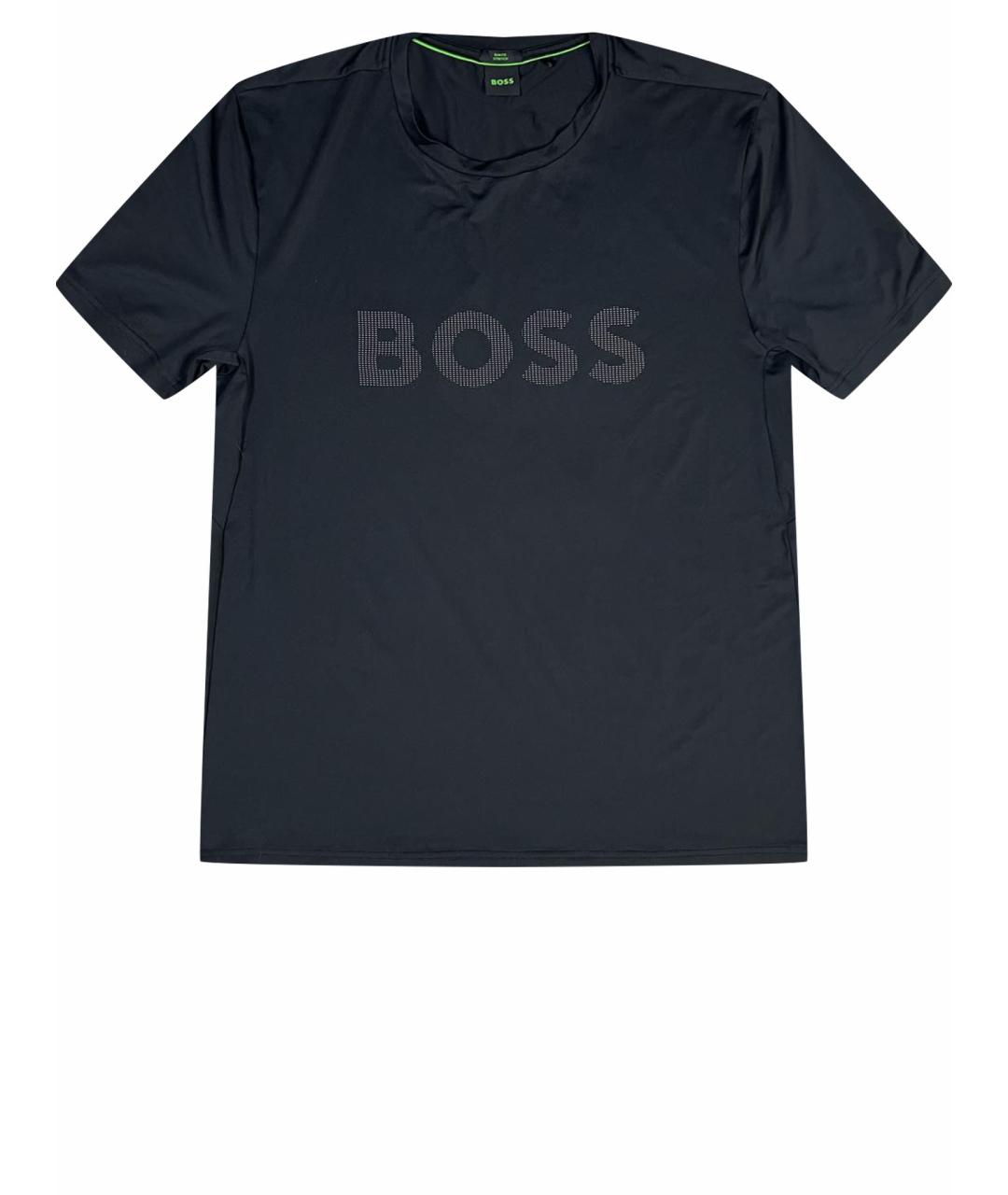 HUGO BOSS Черная синтетическая футболка, фото 1