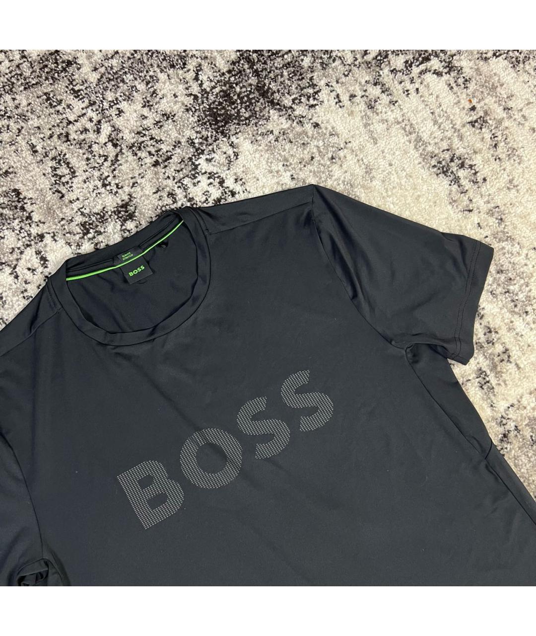 HUGO BOSS Черная синтетическая футболка, фото 2