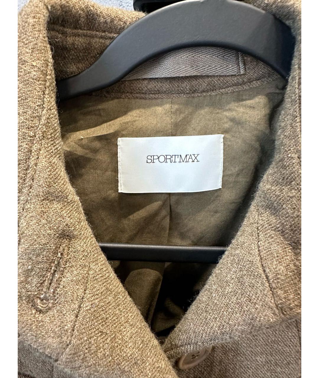 SPORTMAX Коричневый шерстяной жакет/пиджак, фото 4