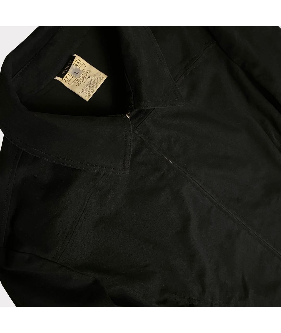 GIANFRANCO FERRE VINTAGE Черная хлопковая куртка, фото 3