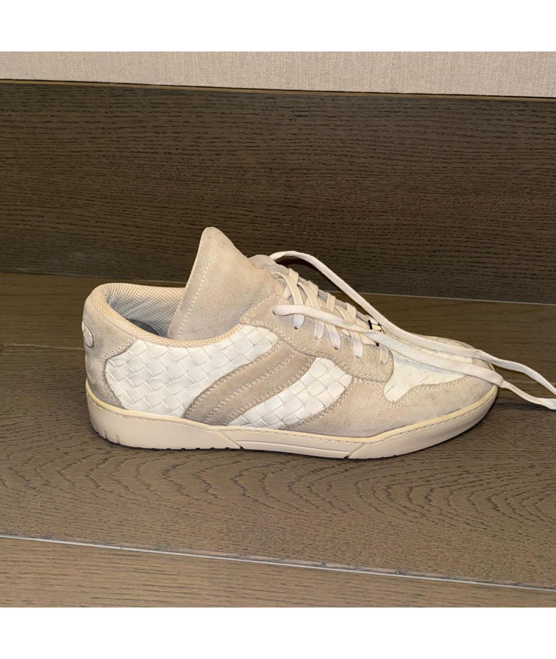 BOTTEGA VENETA Белые замшевые высокие кроссовки / кеды, фото 4