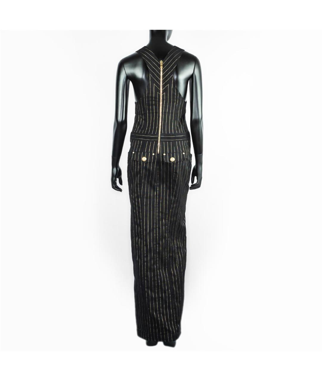 BALMAIN Черное полиэстеровое повседневное платье, фото 3