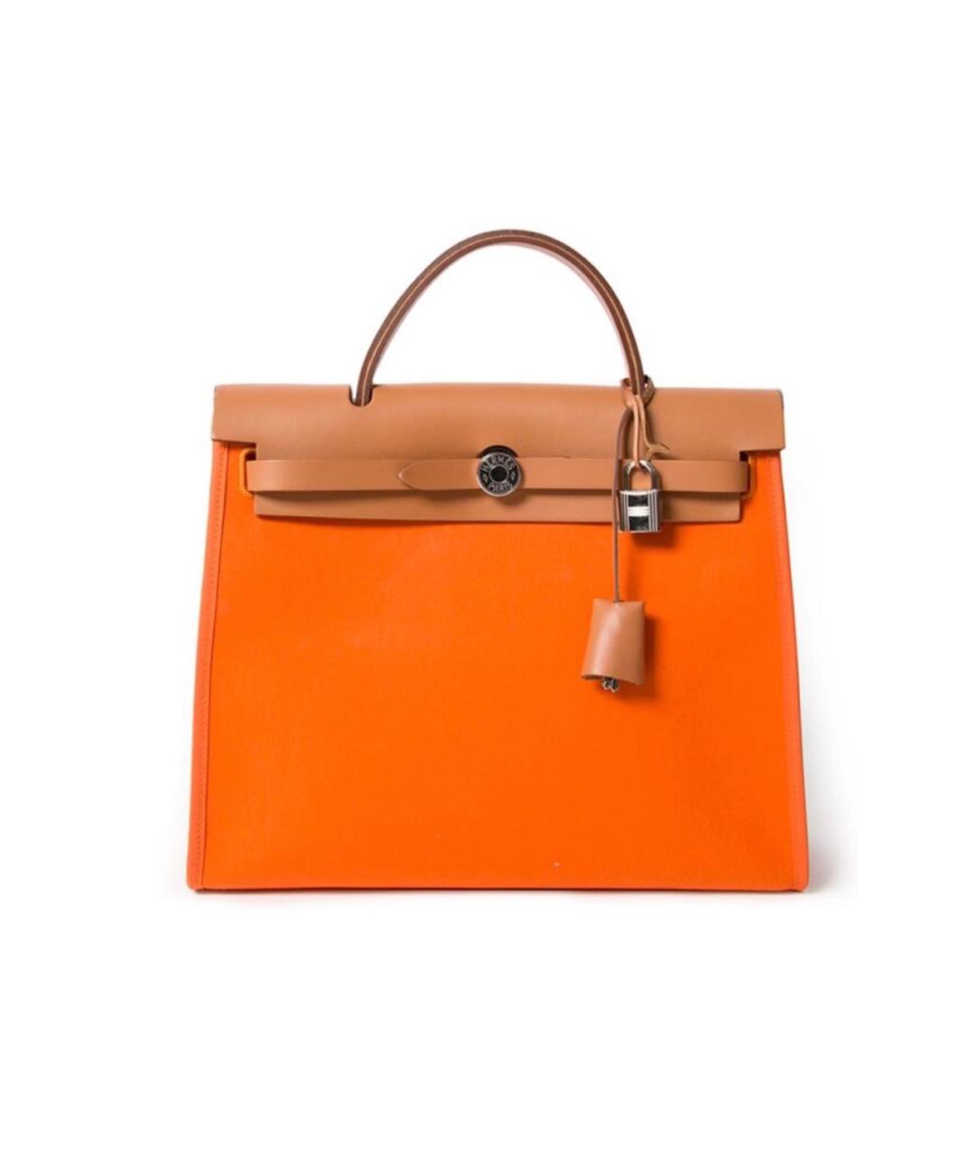 HERMES PRE-OWNED Оранжевая сумка с короткими ручками, фото 1