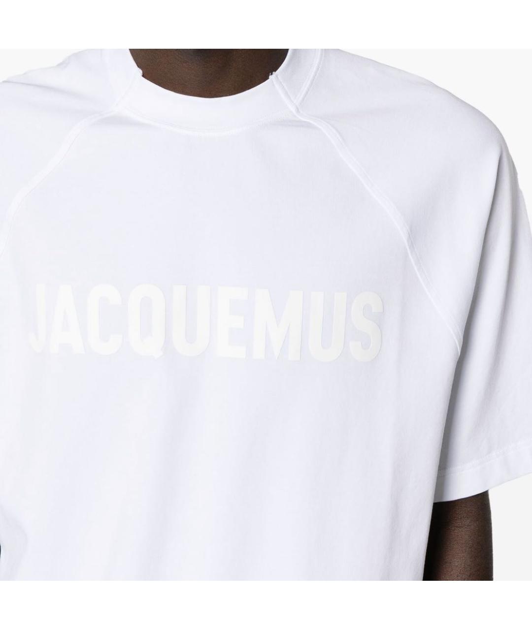 JACQUEMUS Белая хлопковая футболка, фото 5