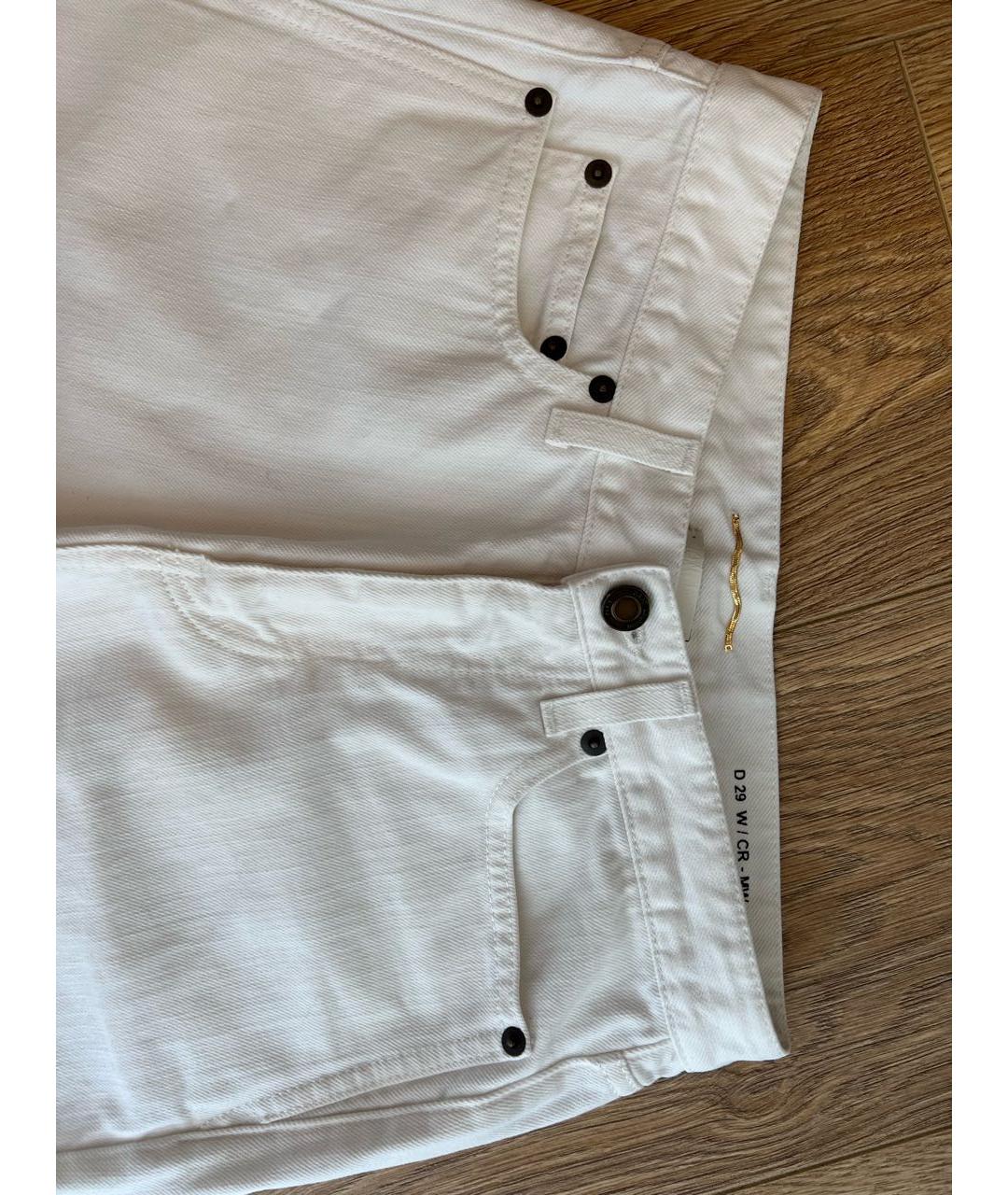 SAINT LAURENT Белые хлопковые джинсы слим, фото 2