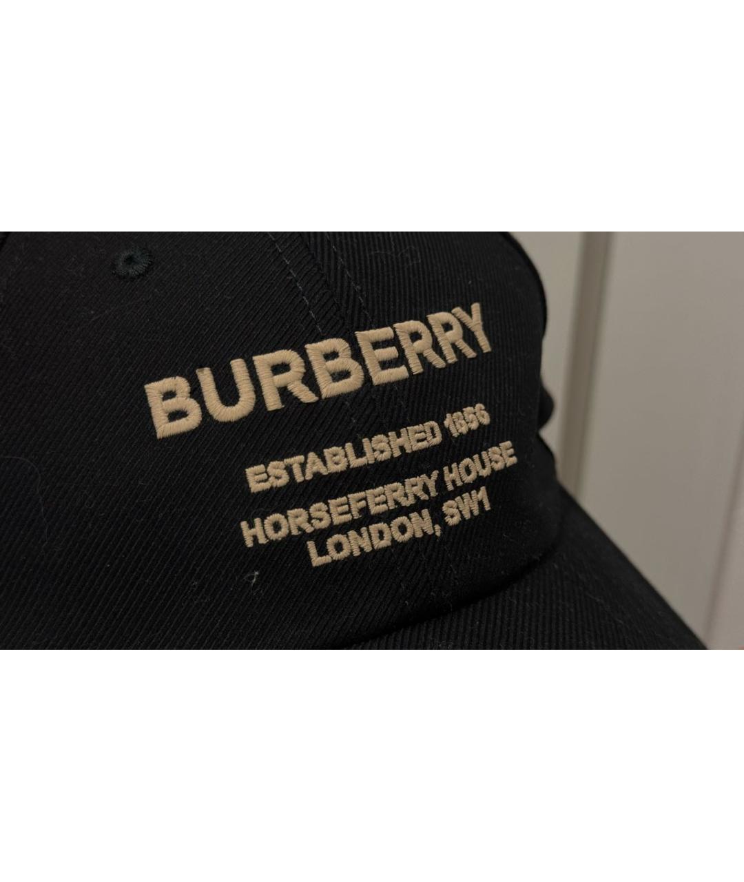 BURBERRY Черная хлопковая кепка для женщин – купить онлайн с доставкой