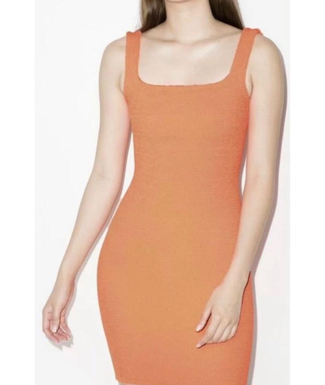 HUNZA G Оранжевое полиэстеровое платье, фото 2