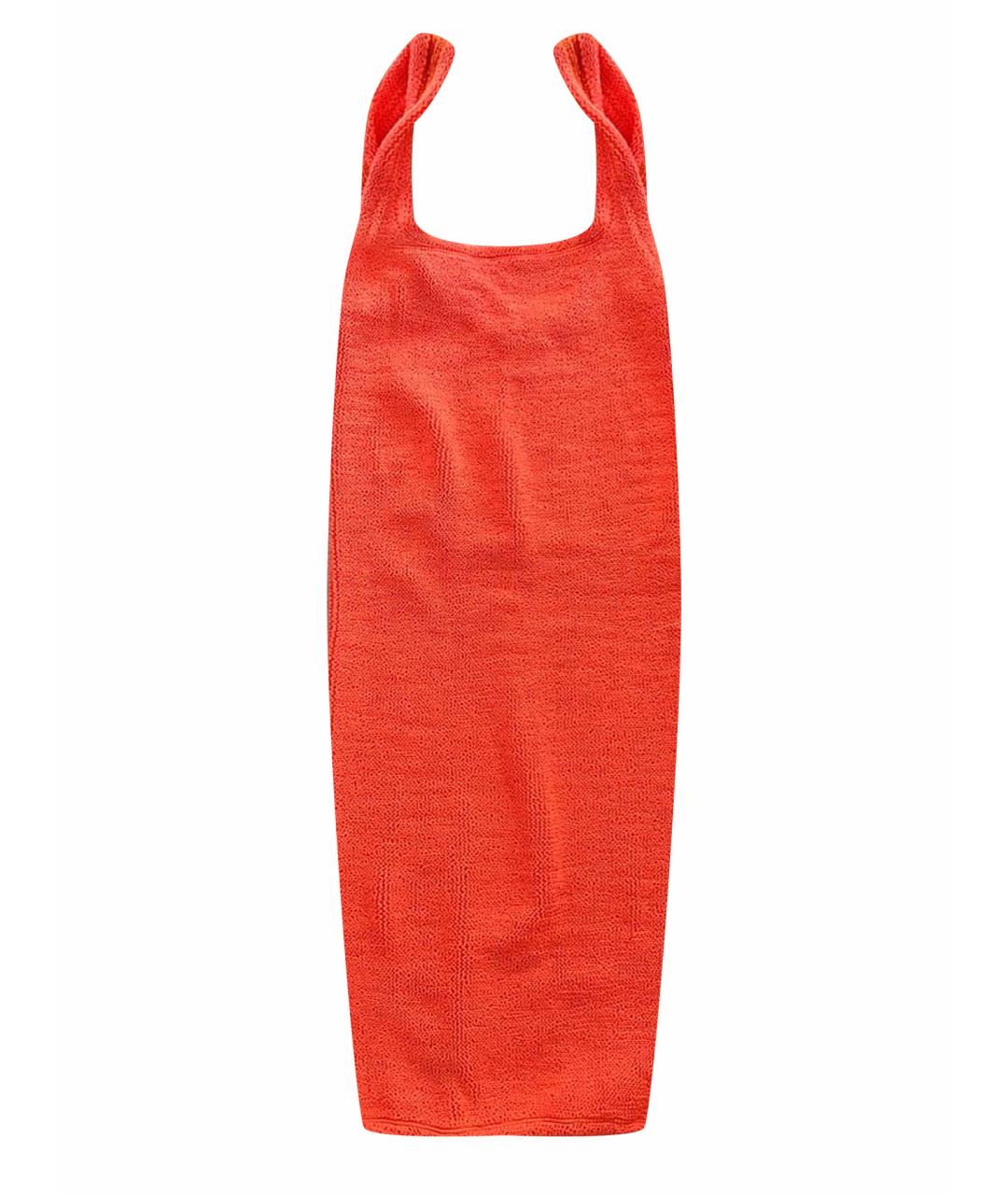 HUNZA G Оранжевое полиэстеровое платье, фото 1