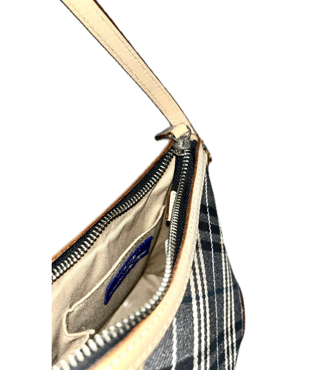 BURBERRY Бежевая кожаная сумка с короткими ручками, фото 4