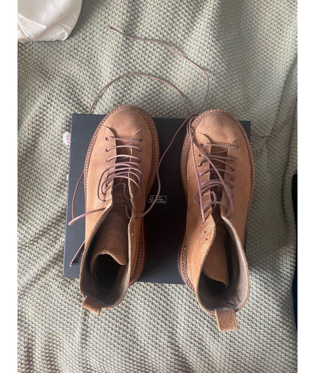 MARSELL Оранжевое замшевые ботинки, фото 3