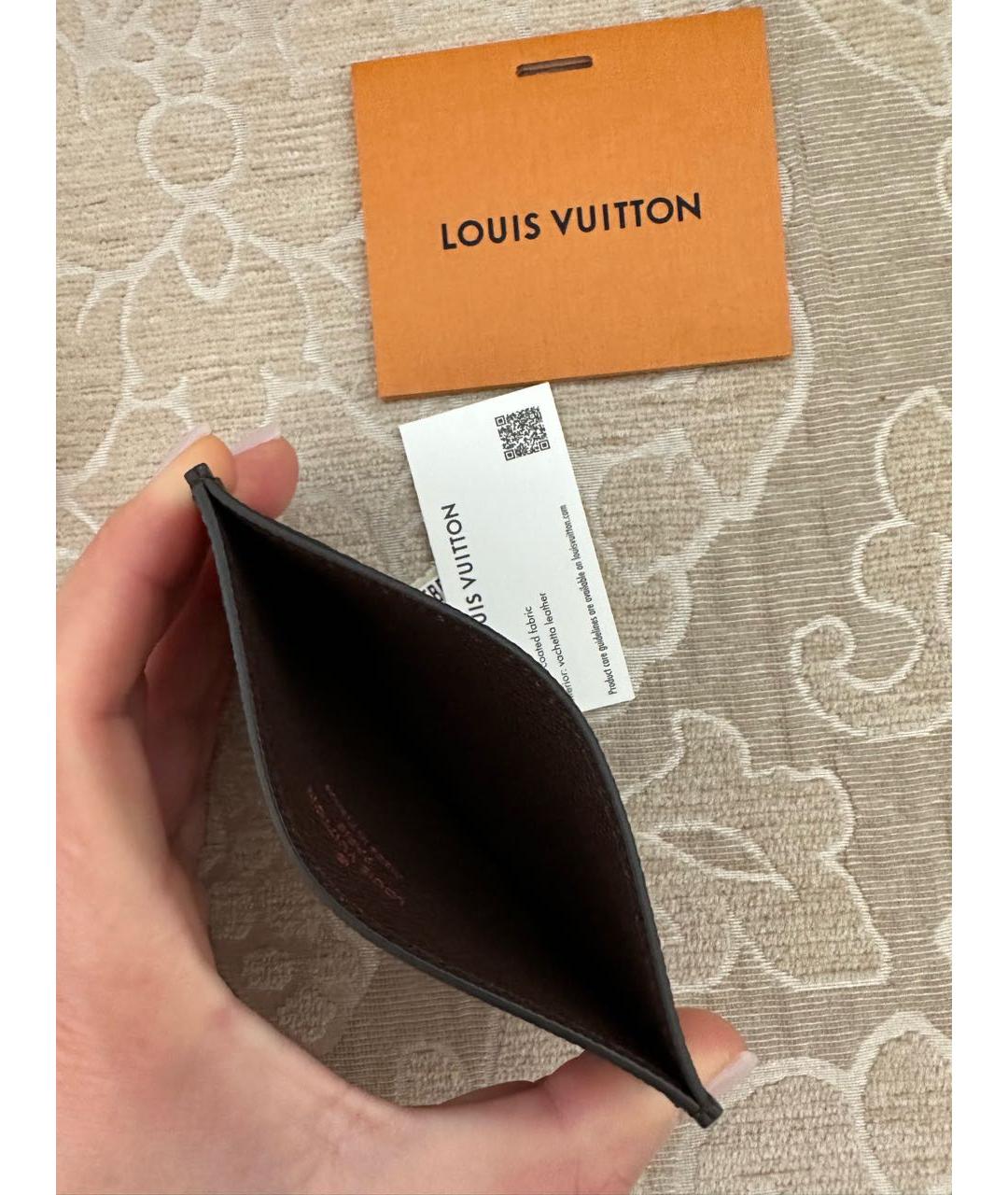 LOUIS VUITTON Коричневый кардхолдер, фото 6