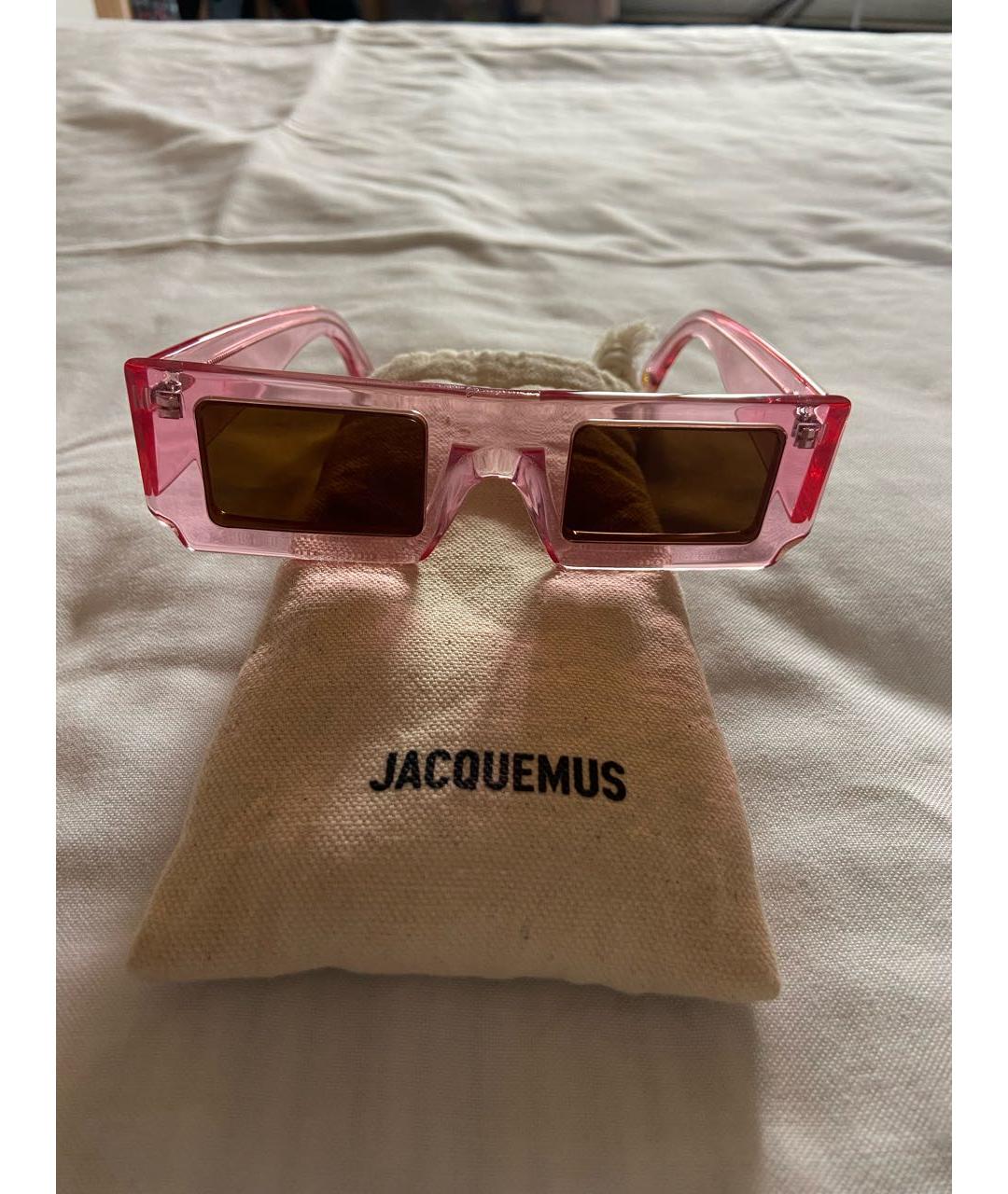 JACQUEMUS Розовые пластиковые солнцезащитные очки, фото 5