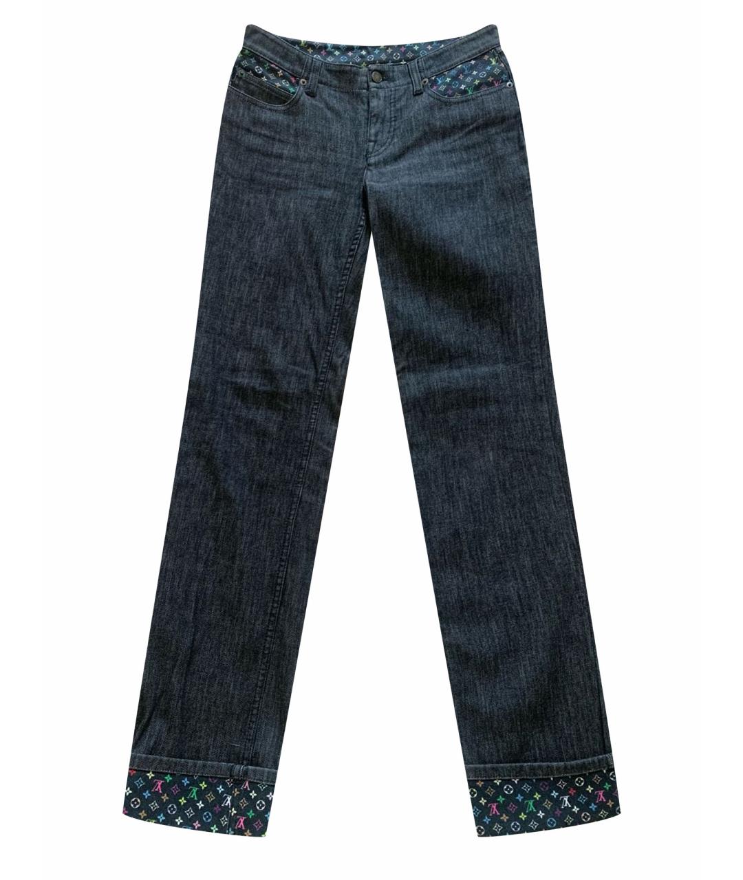 LOUIS VUITTON PRE-OWNED Черные хлопковые прямые джинсы, фото 1