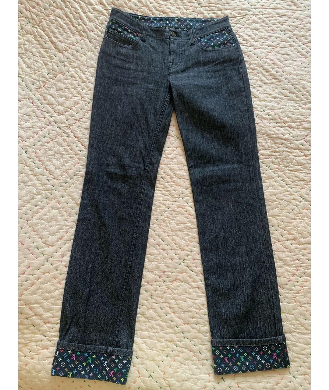 LOUIS VUITTON PRE-OWNED Черные хлопковые прямые джинсы, фото 4