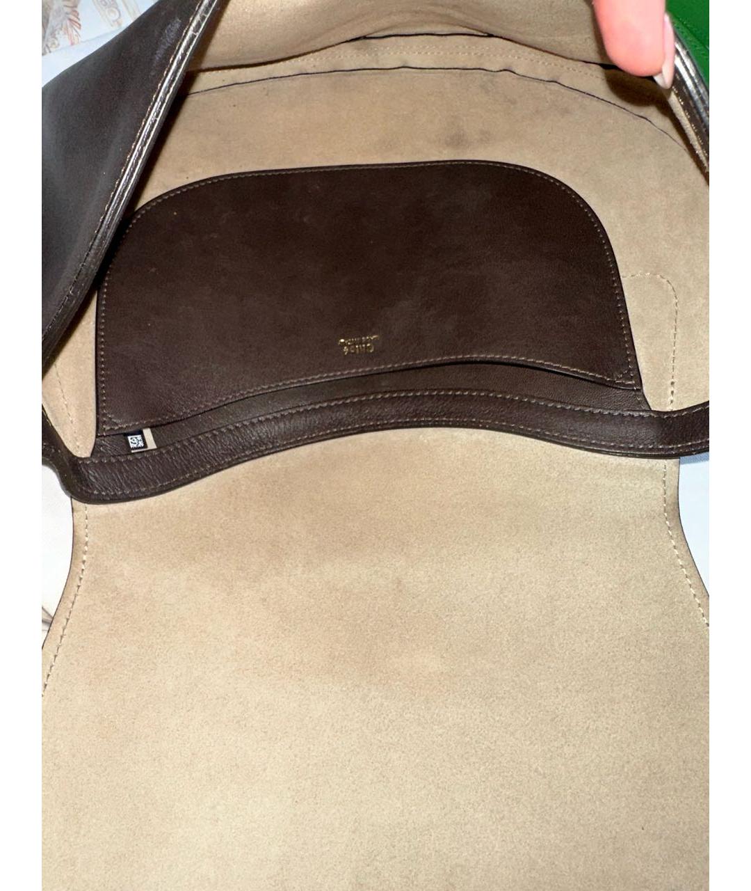 CHLOE Коричневая кожаная сумка с короткими ручками, фото 5