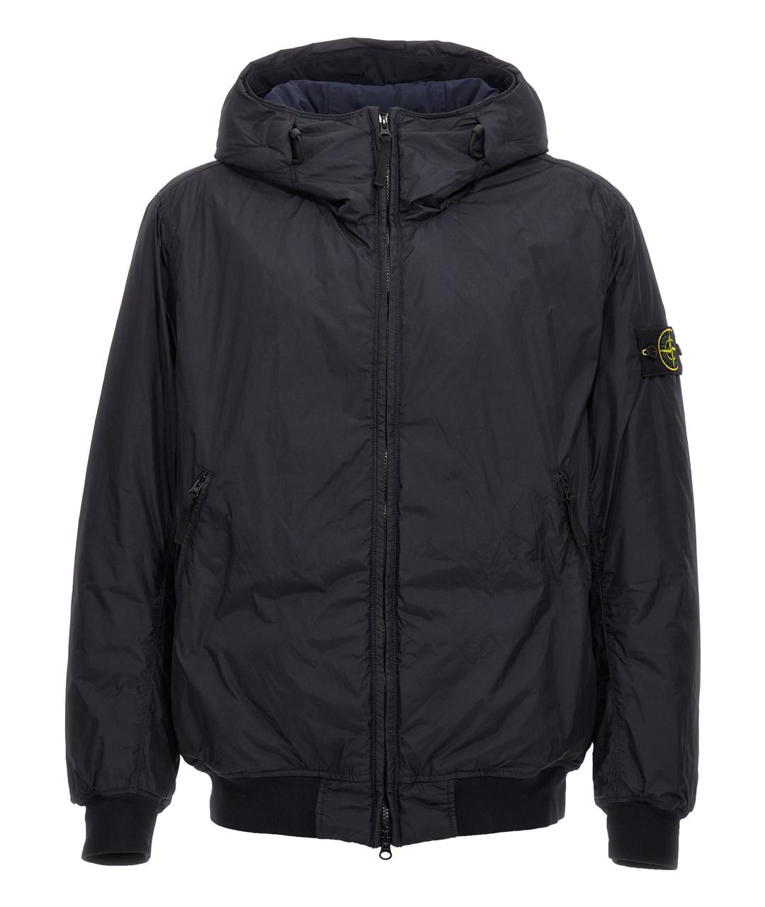 STONE ISLAND Темно-синяя полиамидовая куртка, фото 1