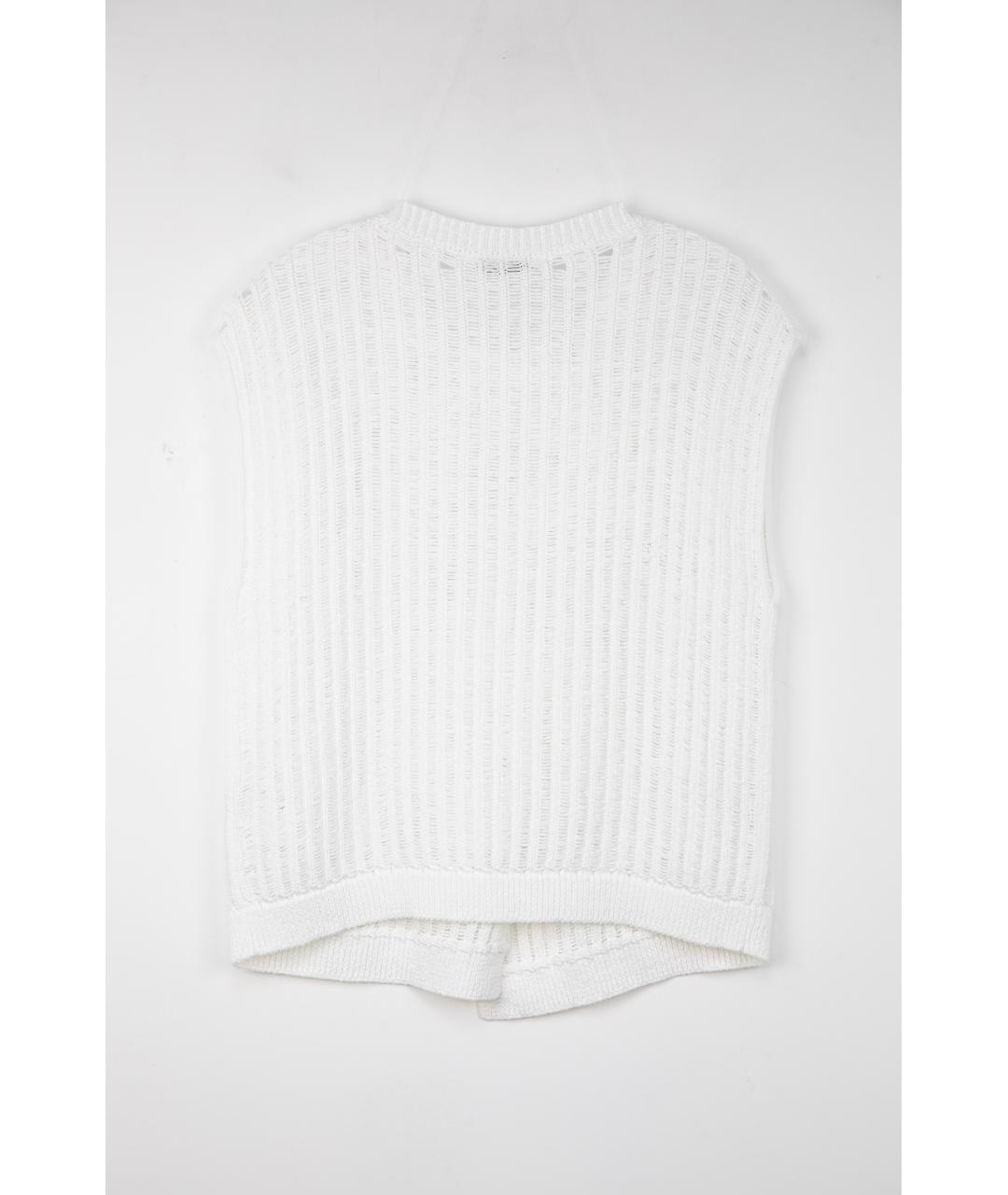 PESERICO Белый хлопковый джемпер / свитер, фото 2