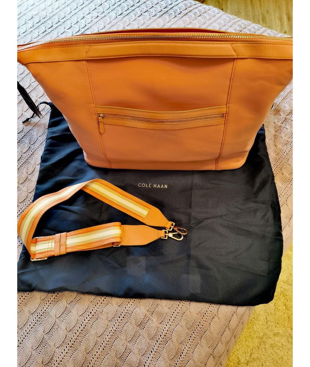 COLE HAAN Оранжевая дорожная/спортивная сумка, фото 8